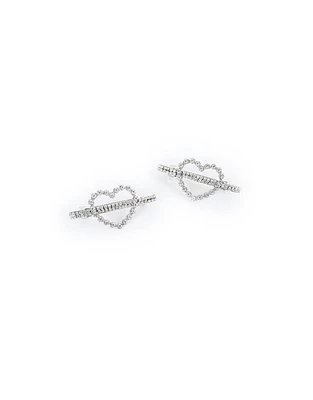 Set de 2 pinzas corazón con strass