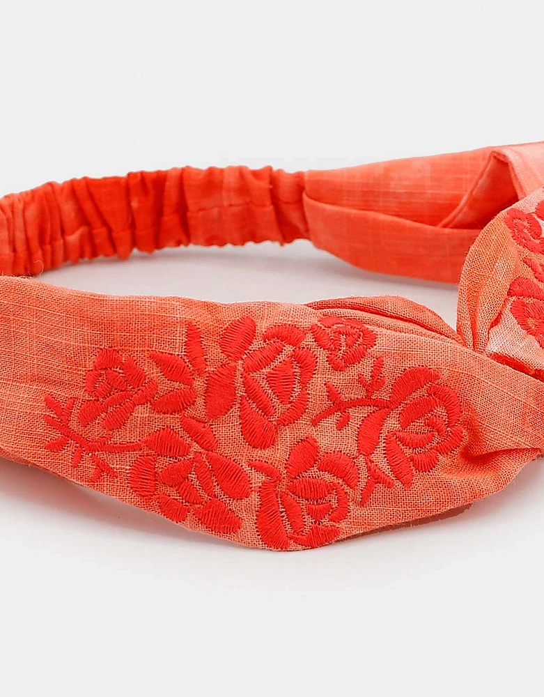 Diademas textiles con bordado