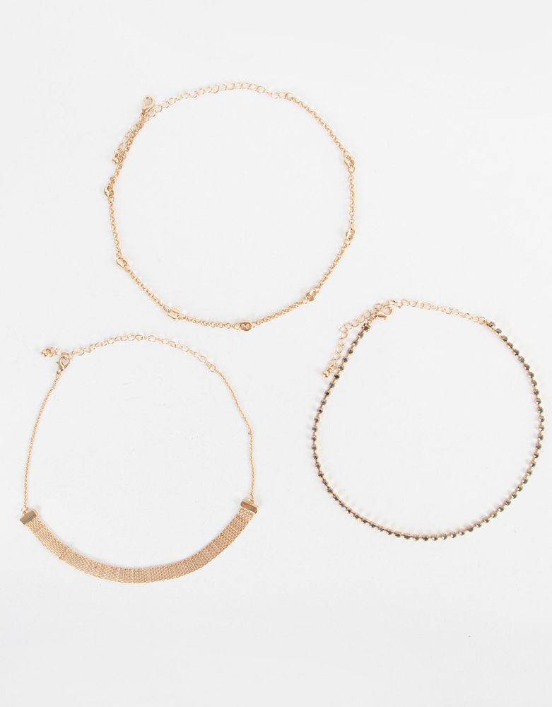 Set de chokers de mesh