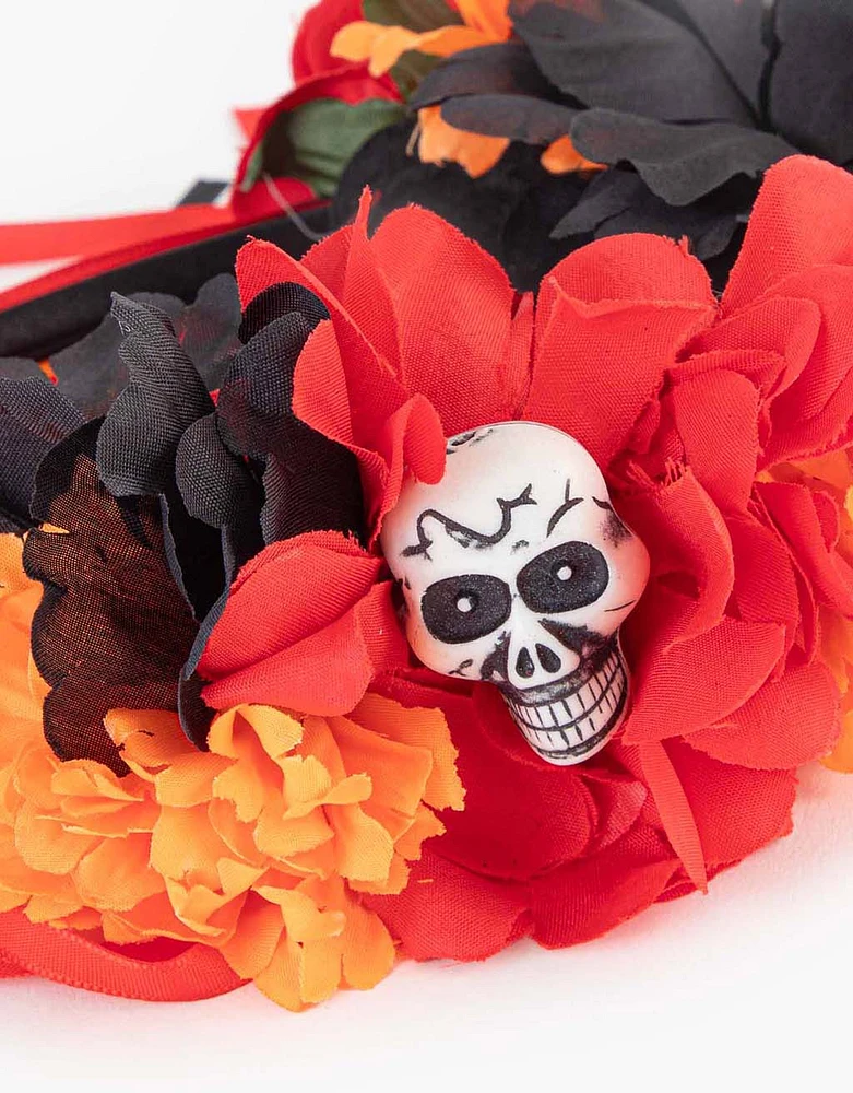 Diadema con flores halloween