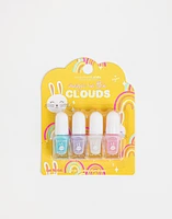 Set magic in the clouds con 4 mini esmaltes infantiles al agua multicolor