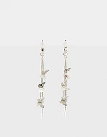 Aretes colgantes largos multi cadenas