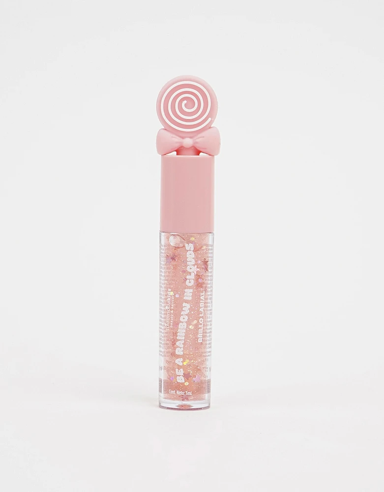 Brillo labial con confett