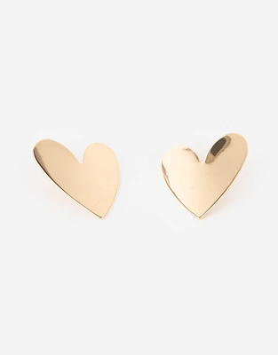 Aretes cortos de corazón