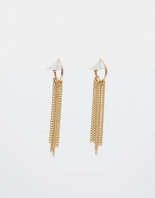 Aretes colgantes largos multi cadenas