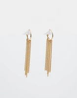 Aretes colgantes largos multi cadenas