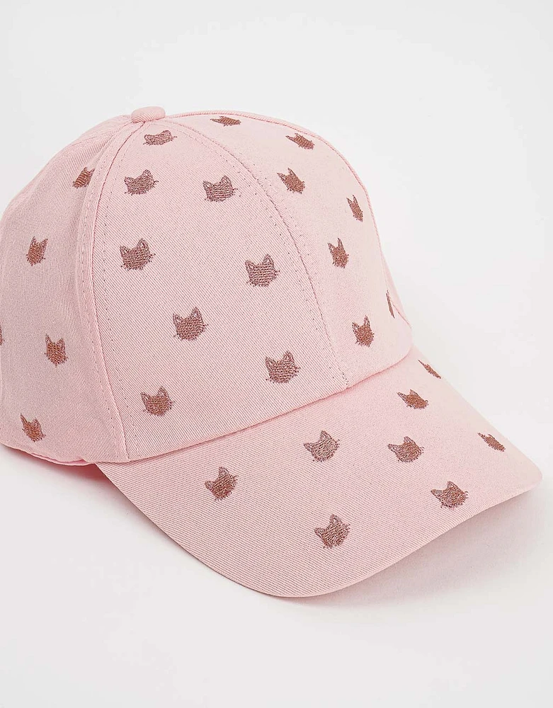 Gorra con gatitos bordados lurex