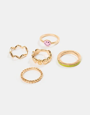 Set de anillos "smileyworld