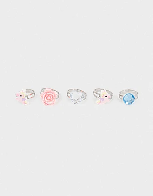 Set de anillos kids unicornio