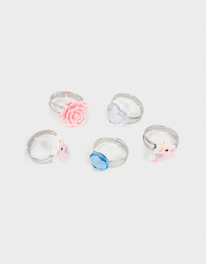 Set de anillos kids unicornio