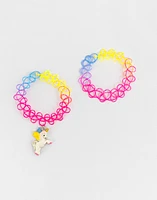 Set de pulseras con unicornio