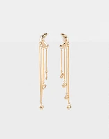 Aretes con tira de cadenas