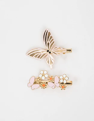 Set de broches con mariposa