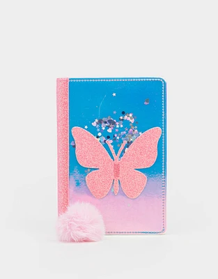 Cuaderno a5 con glitter movible