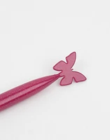 Bolígrafo con formita de mariposa en la punta