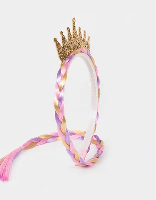 Diadema con corona y trenza