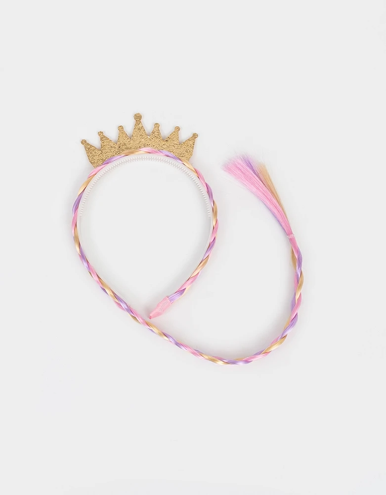 Diadema con corona y trenza