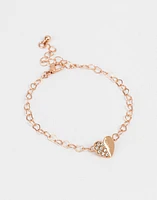 Pulsera con dije de corazón