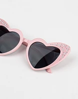 Lentes de corazón con strass