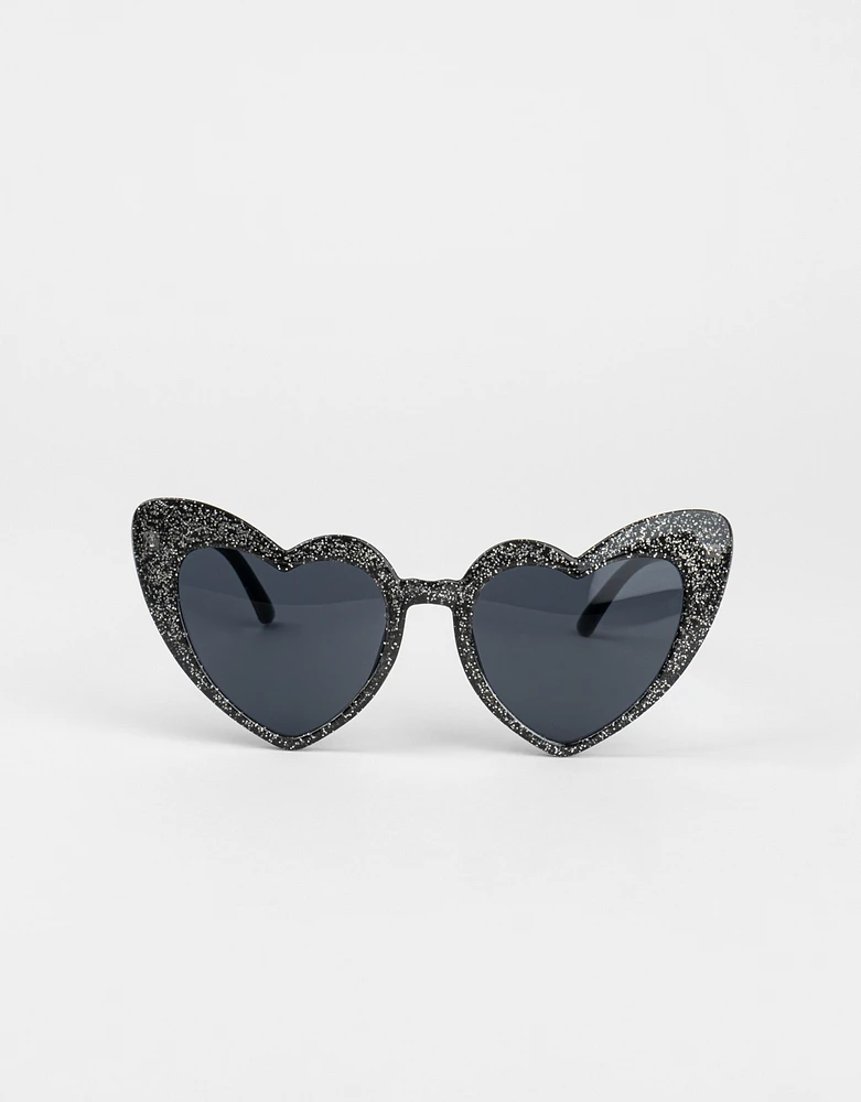 Lentes de corazón con glitter