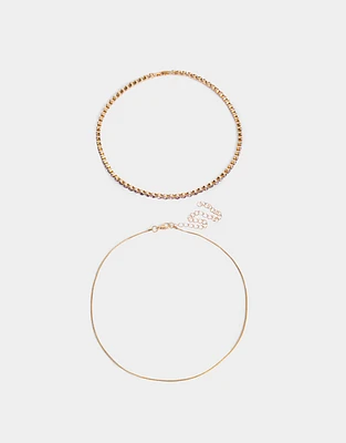 Set de chokers con strass