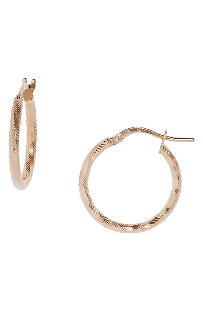 Argento Vivo Sterling Silver Twist Hoop Earrings in Gold at Nordstrom