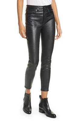 rag & bone Nina High Waist Skinny Leather Pants Blk at Nordstrom,