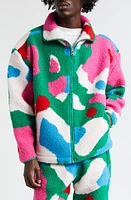 JW Anderson Multicolor Graphic Fleece Jacket in Pink/Multi at Nordstrom, Size Large