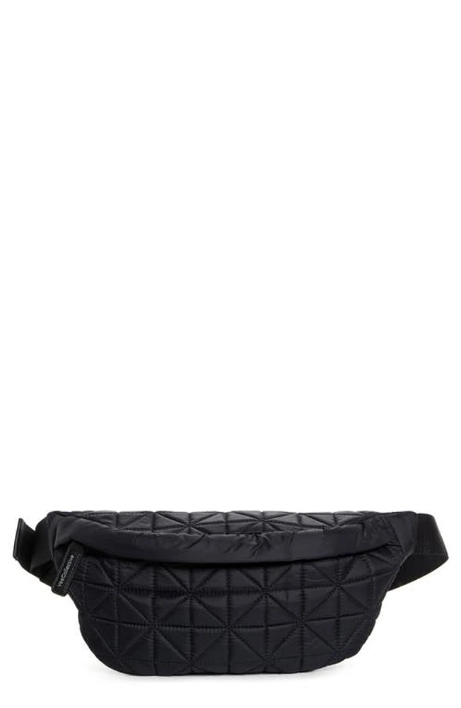 VeeCollective Vee Water Repellent Quilted Nylon Belt Bag in Black at Nordstrom