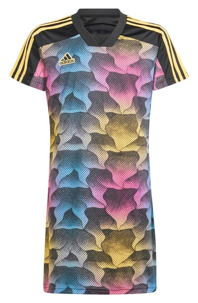 adidas Kids' Tiro Short Sleeve Dress Black/Spark/Magenta/Blue at