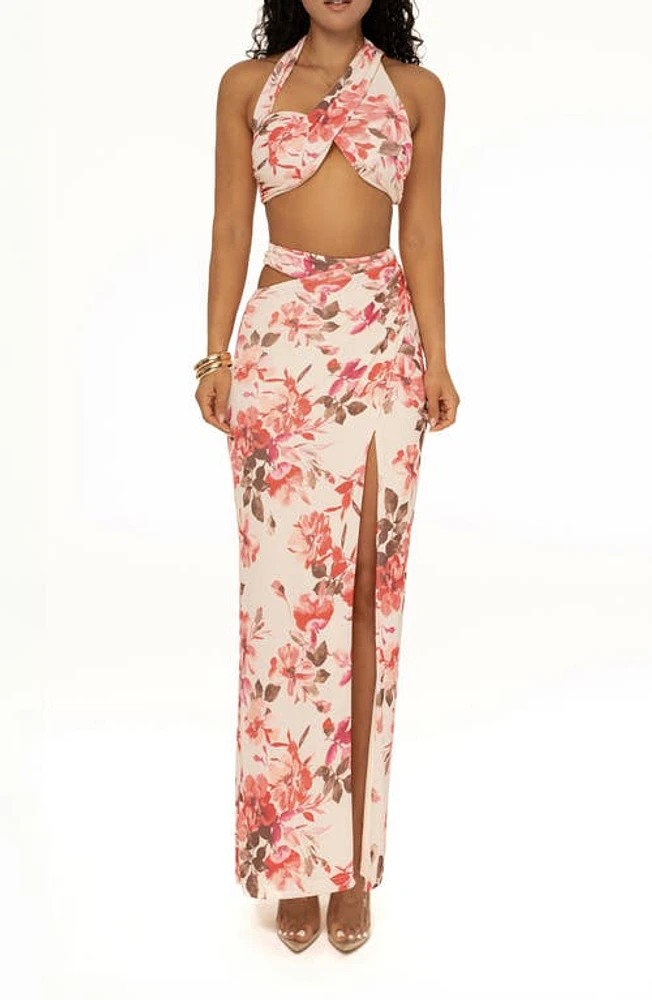 JLUXLABEL New Age Floral Crop Top & Skirt Set at Nordstrom, Size Large