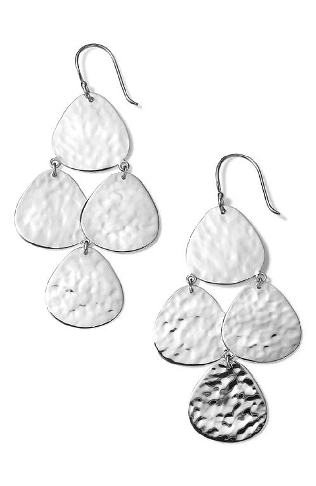 Ippolita Classico Crinkle Nomade Cascade Earrings in Silver at Nordstrom