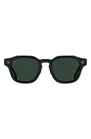 RAEN Rune Polarized Square Sunglasses in Recycled Black/Green Polar at Nordstrom