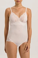 Hanro Marilyn Lace Trim Mesh Bodysuit 1348 - Morning Glory at Nordstrom,