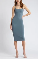 Open Edit Smooth Strappy Midi Slipdress at Nordstrom,