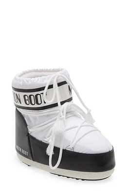 Moon Boot Classic Low 2 Water Repellent Nylon Boot in White at Nordstrom, Size 38