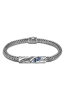 John Hardy Lahar Extra Small Chain 5mm Station Bracelet in Blue at Nordstrom, Size Large