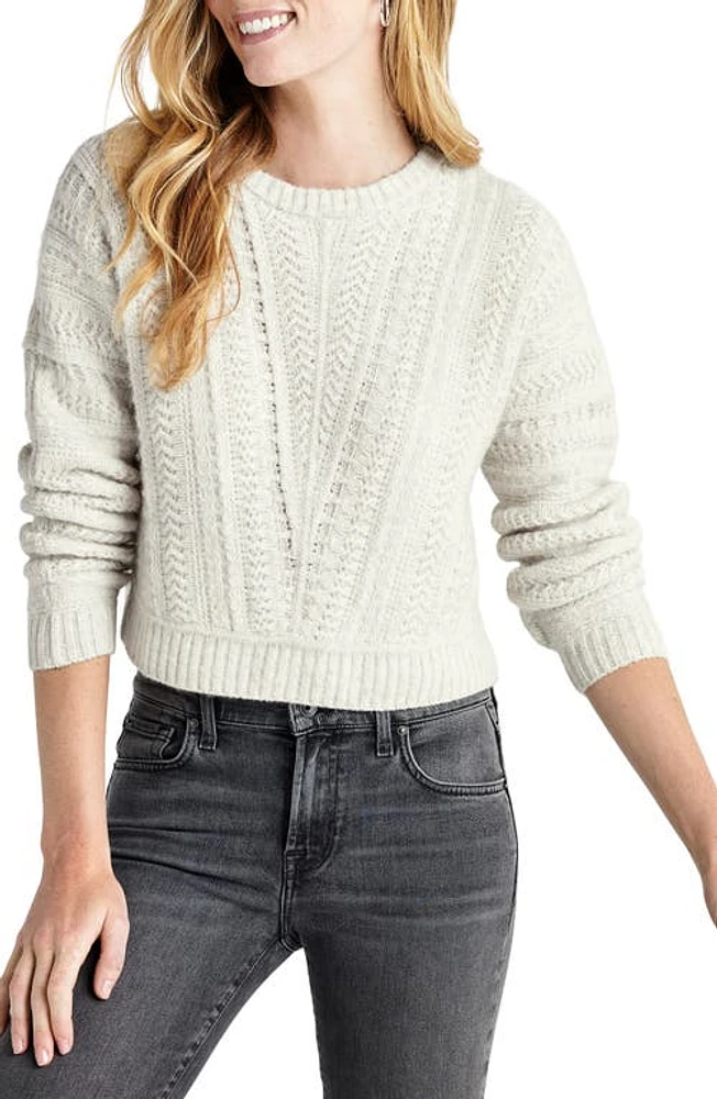 Splendid Daria Crewneck Sweater Snow Heather at Nordstrom,