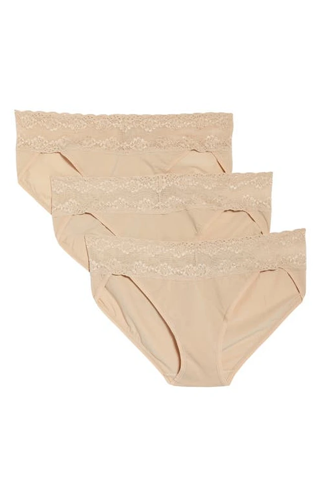 Natori Bliss Perfection 3-Pack Bikini Briefs in Cafe at Nordstrom