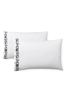 Ralph Lauren Eloise Set of 2 Embroidered 624 Thread Count Organic Cotton Pillowcases in Polo Navy at Nordstrom