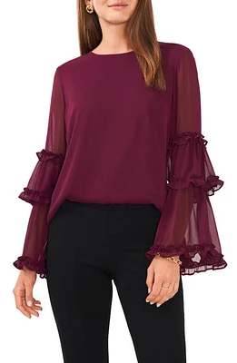 Chaus Bell Sleeve Chiffon Top at Nordstrom,