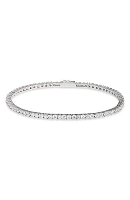 Argento Vivo Sterling Silver Men's Cubic Zirconia Tennis Bracelet at Nordstrom, Size 8.5