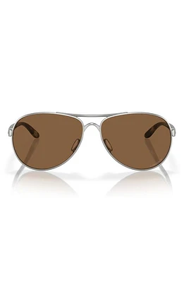 Oakley Feedback 59mm Prizm Pilot Sunglasses in Chrome at Nordstrom