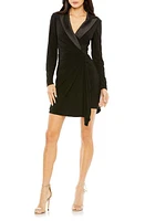 Ieena for Mac Duggal Long Sleeve Satin Trim Blazer Minidress at Nordstrom,