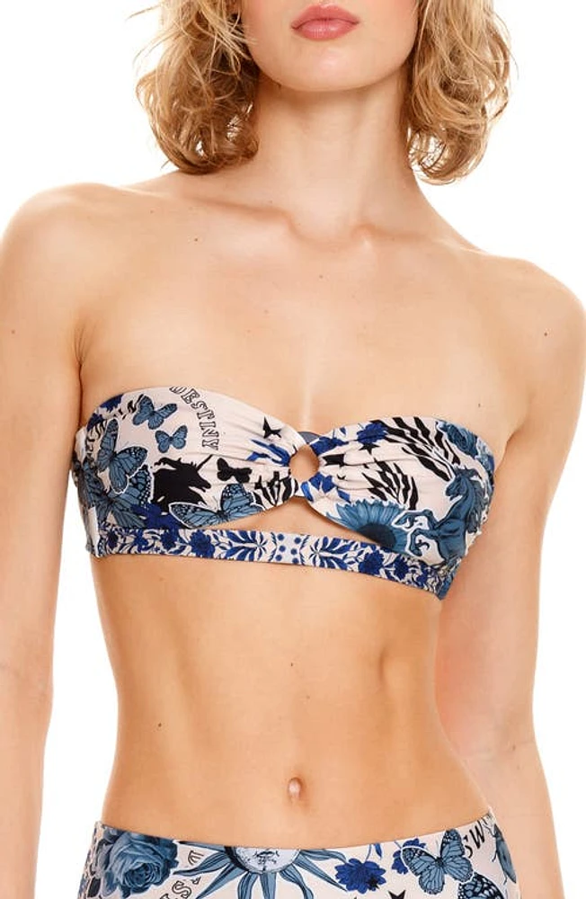 Agua Bendita Darya Strapless Bandeau Bikini Top Multicolor at Nordstrom,