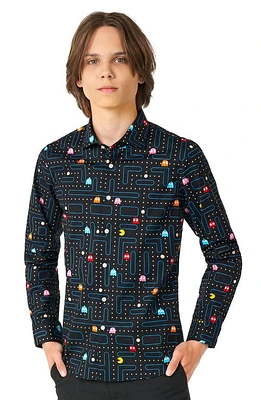 OppoSuits Kids Pac-Man Dress Shirt Black at Nordstrom,