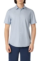 Bugatchi Miles OoohCotton Short Sleeve Button-Up Shirt Mint at Nordstrom,