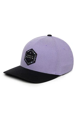 TravisMathew Logo Patch Fitted Baseball Cap Heather Imperial at Nordstrom,