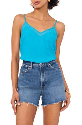 1.STATE Chiffon Inset Tank in Laguna Mist Blue at Nordstrom, Size Small