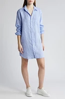 Frank & Eileen Mary Long Sleeve Linen Shirtdress Light Blue at Nordstrom,